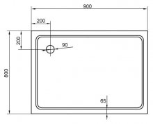 Фото товара Поддон для душа Cezares SMC AH 90x80 см