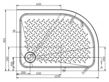 Фото товара Поддон для душа Cezares Tray RH 120/90 13 W R искусственный мрамор