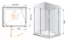 Фото товара Душевой уголок Cezares Triumph AH1 90/80