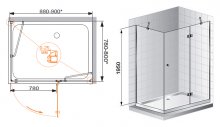 Фото товара Душевой уголок Cezares Verona AH1 90/80