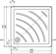 Фото товара Поддон для душа Ravak ANGELA-90 PU