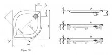 Фото товара Поддон для душа Ravak ELIPSO-90 LA