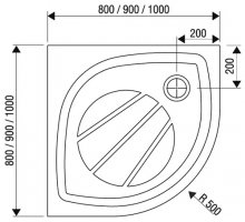 Фото товара Поддон для душа Ravak ELIPSO PRO-90