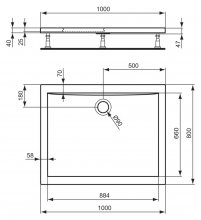 Фото товара Поддон для душа Ideal Standard Ultra Flat 100x80