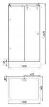 Фото товара Душевой уголок Aquanet Gamma 1408-12 R