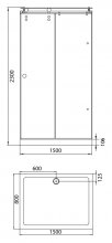 Фото товара Душевой уголок Aquanet Gamma 1508-12 L