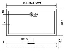 Фото товара Поддон для душа Aquanet Gamma 150x80