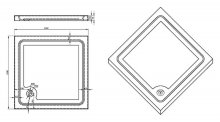 Фото товара Поддон для душа 100х100 Sturm DW Joy/Fiesta/Erica 100x7