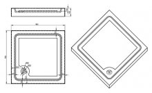 Фото товара Поддон для душа Sturm DW JOY/FIESTA/ERICA 90x14
