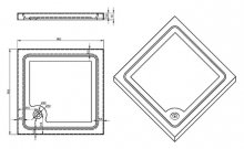 Фото товара Душевой поддон 900х900 Sturm DW Joy/Fiesta/Erica 90x7