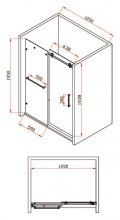 Фото товара Душевая дверь в нишу Sturm Ego 120 см (L)