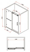 Фото товара Душевая дверь в нишу Sturm Ego 130 см (L)
