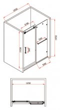 Фото товара Душевая дверь в нишу Sturm Ego 120 см (R)