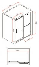 Фото товара Душевая дверь в нишу Sturm Ego 130 см (R)