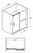 Фото товара Душевая дверь в нишу Sturm Ego 140 см (R)