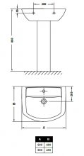 Фото товара Раковина Gala Smart 25040