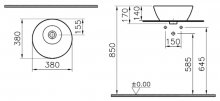 Фото товара Рукомойник VitrA Geo 4421B003 накладной (38 см)