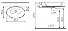 Фото товара Раковина VitrA Geo 4423B003 (60 см)