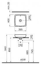 Фото товара Раковина VitrA Metropole 5666B003-0012 (40 см)