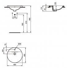 Фото товара Рукомойник Ideal Standard Connect E504201 (48 см)