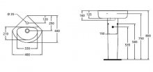 Фото товара Рукомойник Ideal Standard Connect E793101 угловой