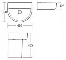 Фото товара Рукомойник Ideal Standard Connect ARC E796801 (45 см)