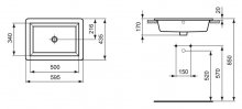Фото товара Раковина Ideal Standard Strada K078001 (60 см)