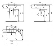 Фото товара Раковина Ideal Standard Ventuno T001301 (55 см)