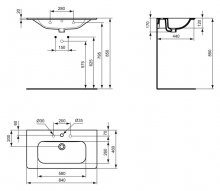 Фото товара Раковина Ideal Standard Active T054801 (84 см)