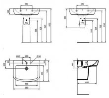 Фото товара Раковина Ideal Standard Tempo T056301 (65 см)