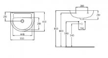 Фото товара Раковина Ideal Standard Ecco W434001 (55 см)