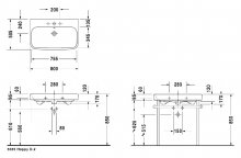 Фото товара Раковина Duravit Happy D.2 2318800000 (80 см)