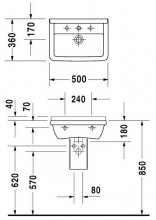 Фото товара Раковина Duravit Starck 3 0300500000 (50 см)