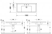 Фото товара Раковина Duravit Starck 3 0304100000 (105 см)