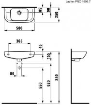 Фото товара Раковина Laufen Pro 1695.7.000.105 L