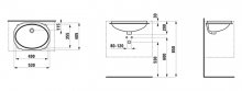 Фото товара Раковина Laufen Birova 8.1119.1.000.000.1 встраиваемая снизу
