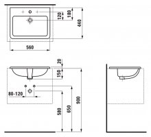 Фото товара Раковина Laufen Pro S 8.1896.3.000.104.1 (56 см)