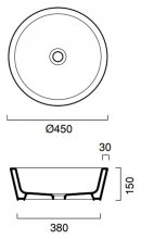 Фото товара Рукомойник Catalano Zerotondo 45