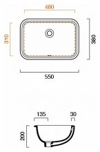 Фото товара Раковина Catalano Sottopiano 55