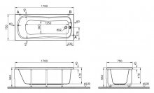 Фото товара Акриловая ванна VitrA Comfort 170x75