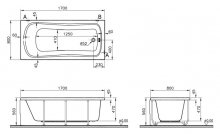 Фото товара Ванна VitrA Comfort 170x80 без гидромассажа