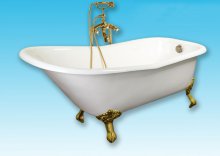 Фото товара Чугунная ванна Elegansa Schale золотые ножки