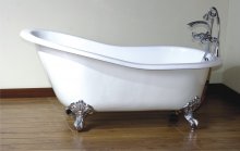 Фото товара Чугунная ванна Recor Slipper 154x76 цвет по RAL, два отверстия под смеситель