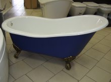 Фото товара Чугунная ванна Recor Slipper 154x76 покраска, два отверстия под смеситель