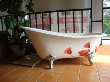 Фото товара Чугунная ванна Recor Slipper 170x76 цвет по RAL, два отверстия под смеситель