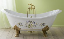 Фото товара Чугунная ванна Recor Roll Top 170x78 декор двухсторонний