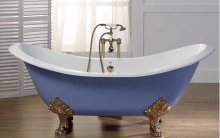 Фото товара Чугунная ванна Recor Antique 170x76 декор двухсторонний