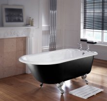 Фото товара Чугунная ванна Recor Roll Top 170x78 декор односторонний, два отверстия под смеситель