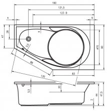 Фото товара Акриловая ванна Riho Yukon 160х90 (правая)