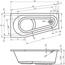 Фото товара Акриловая ванна Riho Delta 160 L